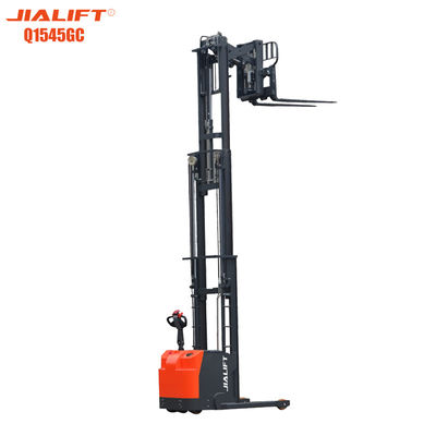 गुणवत्ता  UL Electric Reach Walkie Stacker Standing On 1500kg Lifting Height 4500mm फैक्टरी